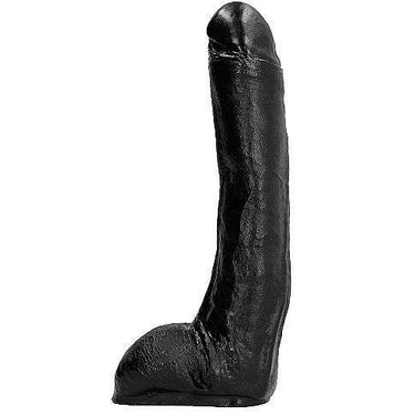 Dildo All Black Morbido e Flessibile con Testicoli - Realistico e Sicuro